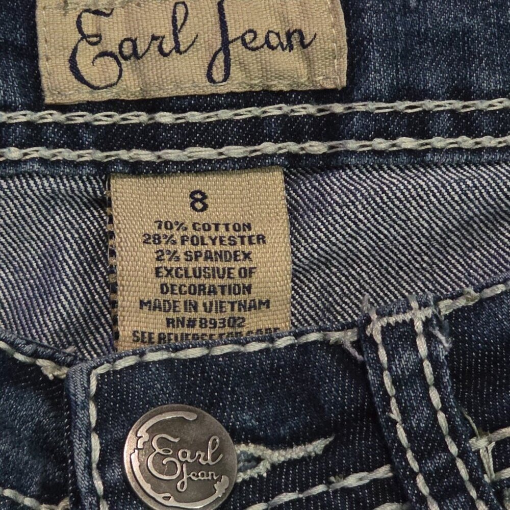 Earl Jean Cuffed Denim Shorts - Womens Size 8 - Picture 3 of 4